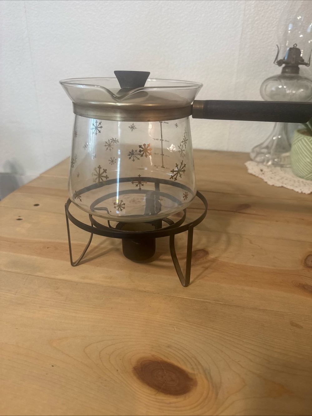 Vintage MCM David Douglas flameproof glass coffee or tea warmer carafe Atomic